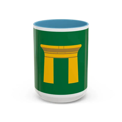 Flag of the Qena Governorate Egypt - Accent Coffee Mug 15oz Light Blue - Go Mug Yourself