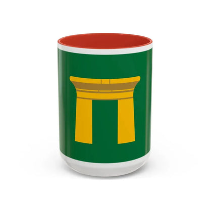 Flag of the Qena Governorate Egypt - Accent Coffee Mug 15oz Red - Go Mug Yourself