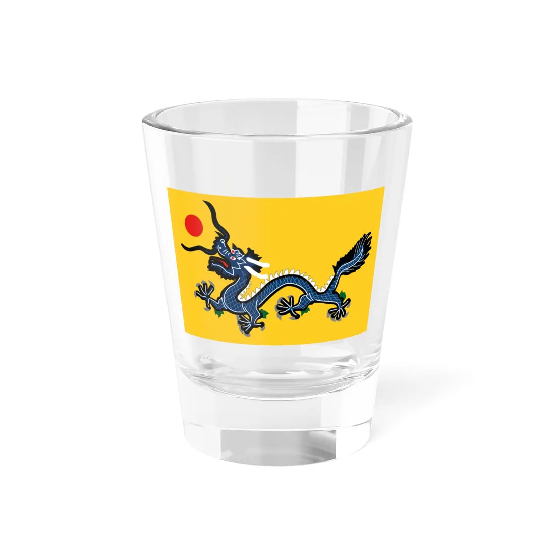 Flag of the Qing dynasty 1889-1912 (China) Shot Glass 1.5oz 1.5oz - Go Mug Yourself