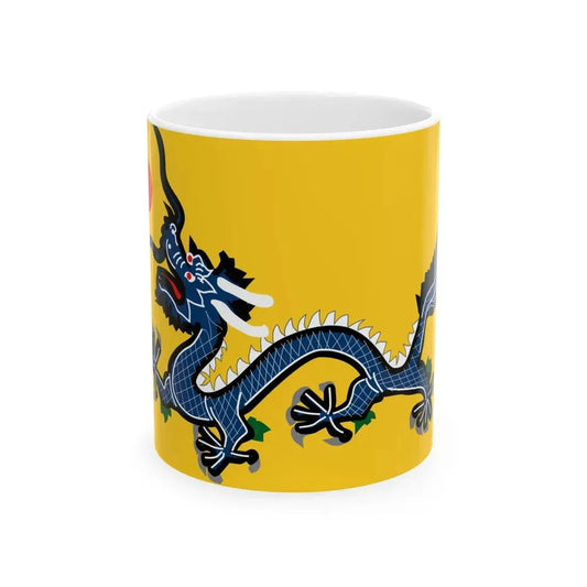 Flag of the Qing dynasty 1889-1912 (China) White Coffee Mug 11oz - Go Mug Yourself