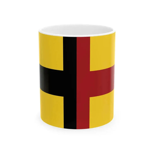 Flag of the Raj of Sarawak 1848 (Malaysia) White Coffee Mug 11oz - Go Mug Yourself