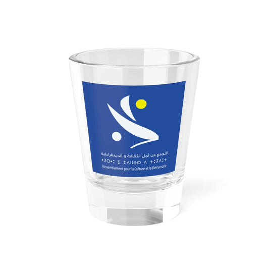 Flag of the Rassemblement pour la Culture et la Démocratie (Algeria) Shot Glass 1.5oz 1.5oz - Go Mug Yourself