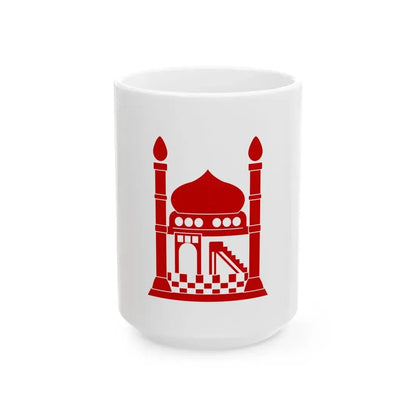 Flag of the Red Archway (Afghanistan) White Coffee Mug 15oz - Go Mug Yourself