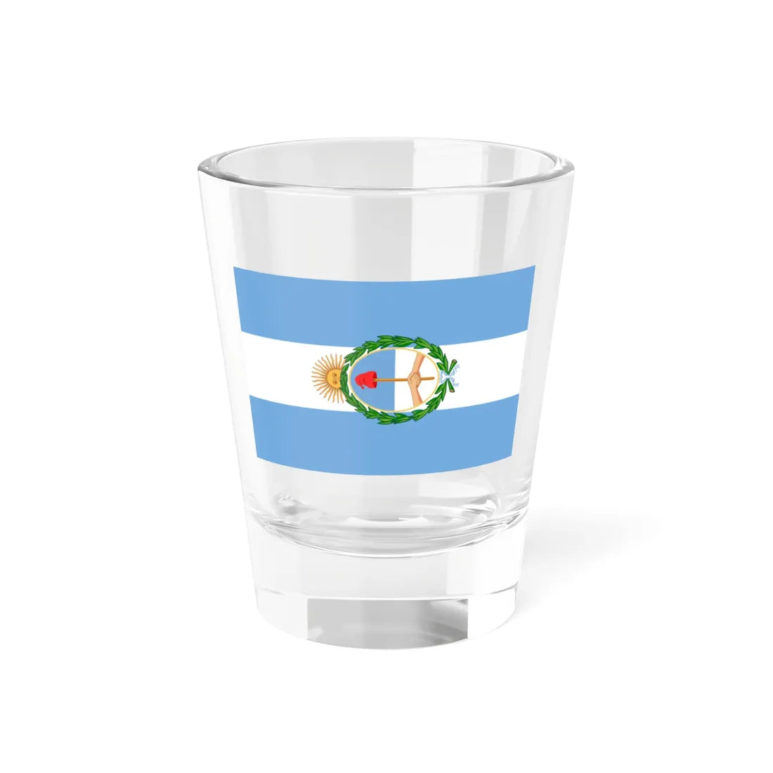 Flag of the Regiment of Rio de la Plata (Argentina) Shot Glass 1.5oz 1.5oz - Go Mug Yourself