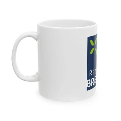 Flag of the Region of Bretagne (France) White Coffee Mug - Go Mug Yourself