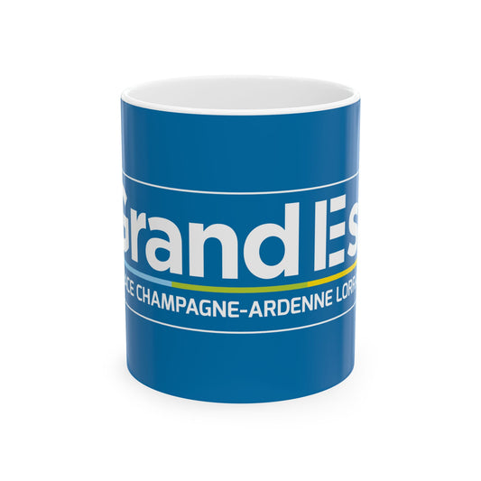 Flag of the Region of Grand Est Variant 2 (France) White Coffee Mug-11oz-Go Mug Yourself