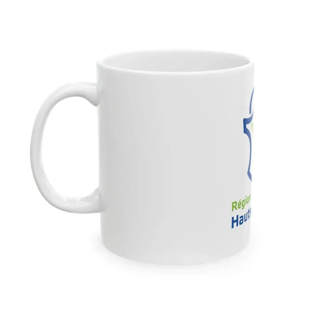 Flag of the Region of Hauts-de-France (France) White Coffee Mug - Go Mug Yourself