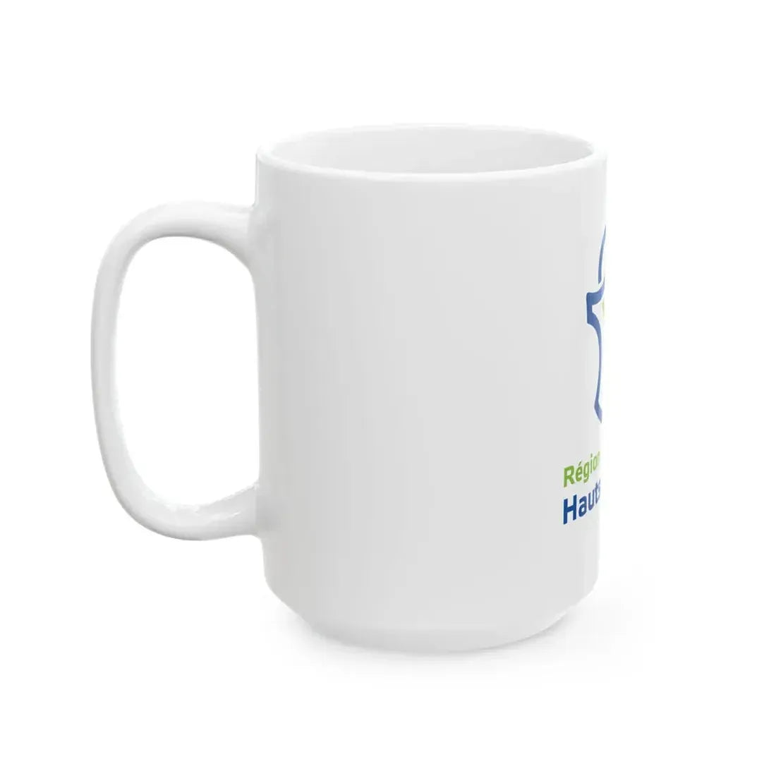 Flag of the Region of Hauts-de-France (France) White Coffee Mug - Go Mug Yourself