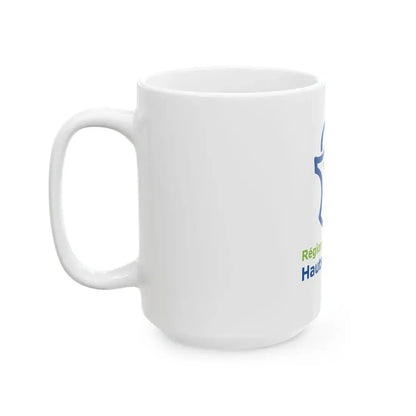 Flag of the Region of Hauts-de-France (France) White Coffee Mug - Go Mug Yourself