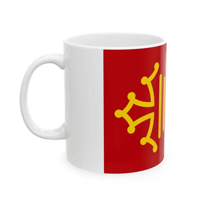 Flag of the Region of Occitanie (France) White Coffee Mug - Go Mug Yourself