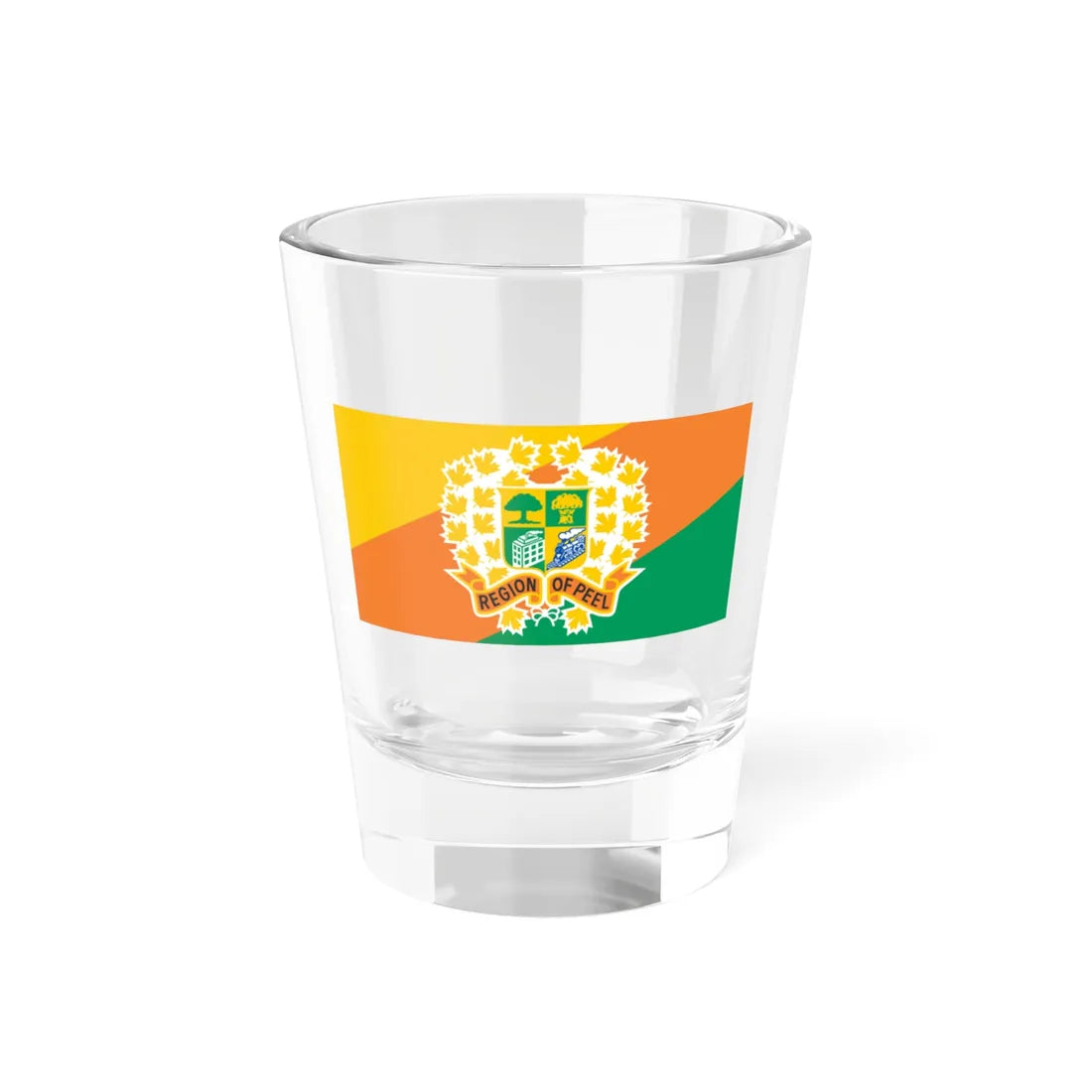 Flag of the Regional Municipality of Peel (Canada) Shot Glass 1.5oz 1.5oz - Go Mug Yourself