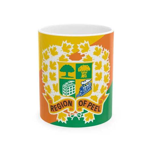 Flag of the Regional Municipality of Peel (Canada) White Coffee Mug 11oz - Go Mug Yourself