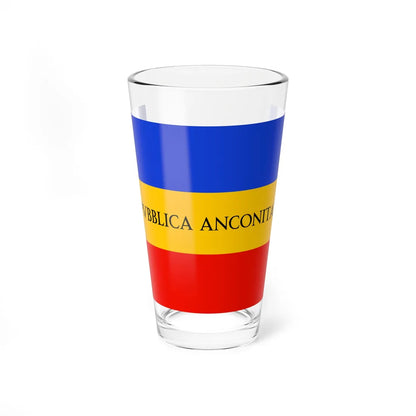 Flag of the Repubblica Anconitana (Italy) Pint Glass 16oz 16oz - Go Mug Yourself