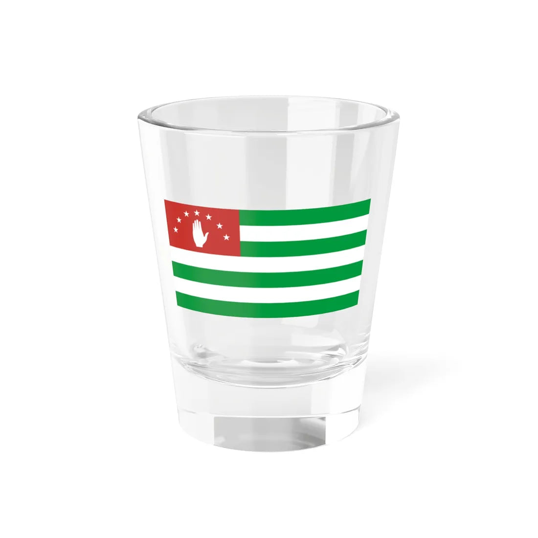Flag of the Republic of Abkhazia Shot Glass 1.5oz 1.5oz - Go Mug Yourself
