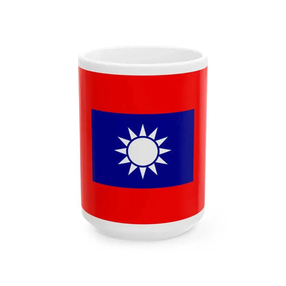 Flag of the Republic of China Army (China) White Coffee Mug 15oz - Go Mug Yourself
