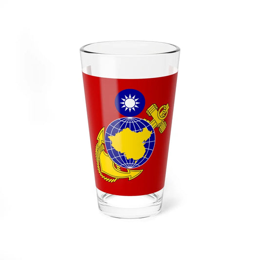 Flag of the Republic of China Marine Corps (China) Pint Glass 16oz 16oz - Go Mug Yourself