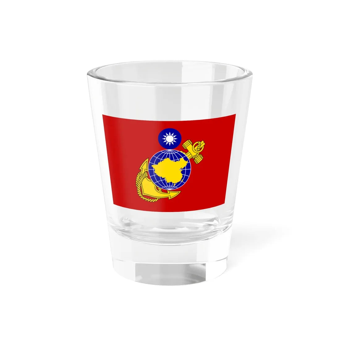 Flag of the Republic of China Marine Corps (China) Shot Glass 1.5oz 1.5oz - Go Mug Yourself