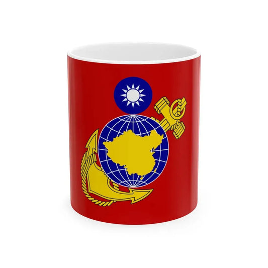 Flag of the Republic of China Marine Corps (China) White Coffee Mug 11oz - Go Mug Yourself