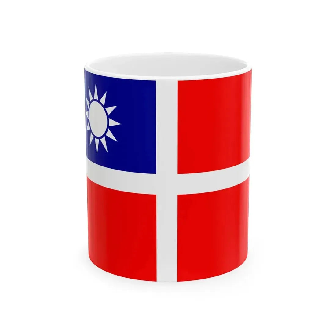 Flag of the Republic of China-Nanjing War Ensign (China) White Coffee Mug 11oz - Go Mug Yourself