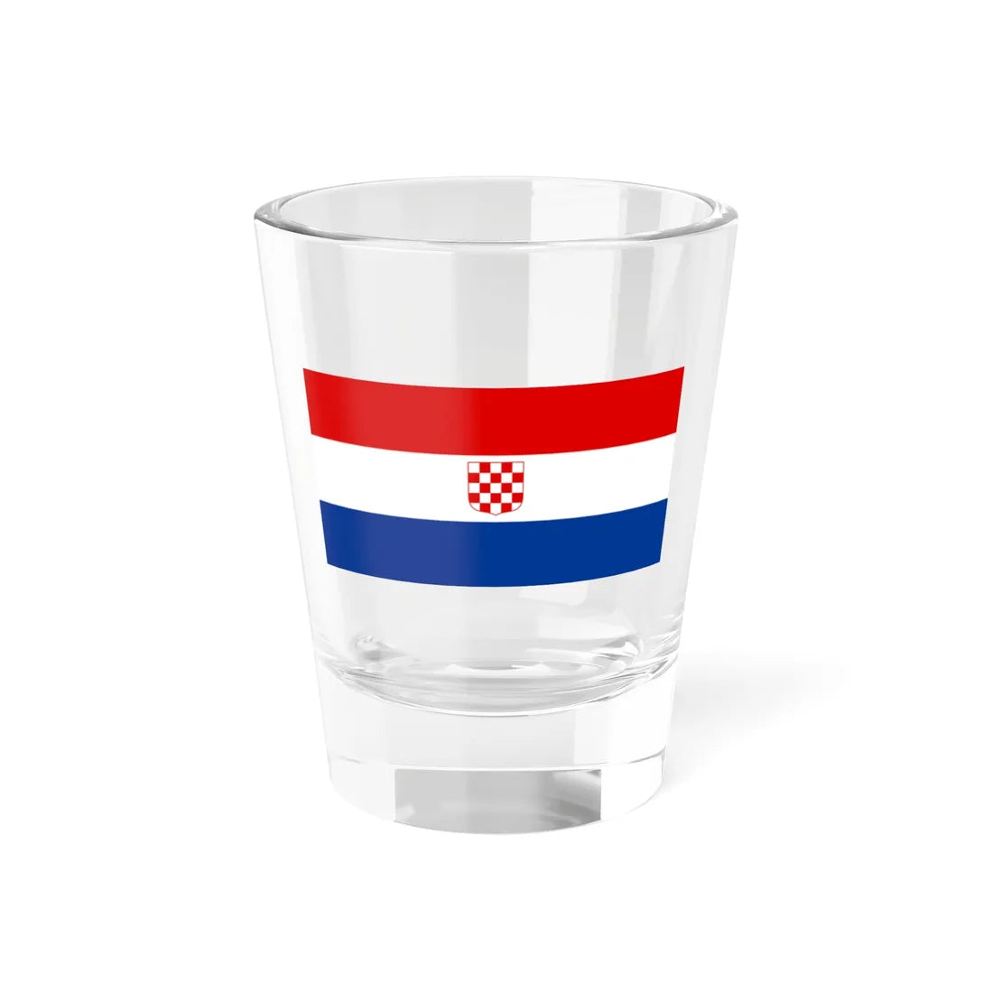 Flag of the Republic of Croatia 1990 (Croatia) Shot Glass 1.5oz 1.5oz - Go Mug Yourself