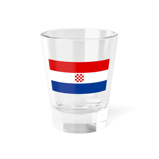 Flag of the Republic of Croatia 1990 (Croatia) Shot Glass 1.5oz 1.5oz - Go Mug Yourself