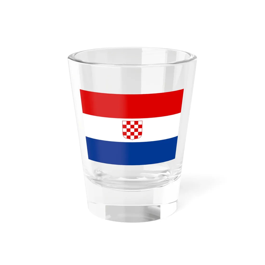 Flag of the Republic of Croatia in 1990 3-2 (Croatia) Shot Glass 1.5oz 1.5oz - Go Mug Yourself