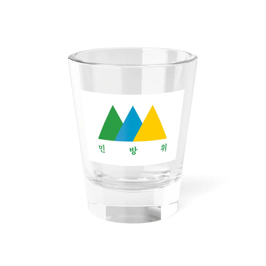 Flag of the Republic of Korea Civil Defense Corps 1975-2023 (Korea) Shot Glass 1.5oz 1.5oz - Go Mug Yourself