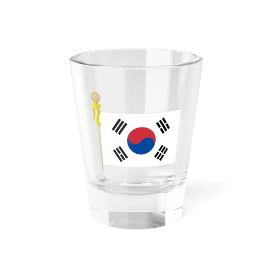 Flag of the Republic of Korea with yellow ribbon (Korea) Shot Glass 1.5oz 1.5oz - Go Mug Yourself