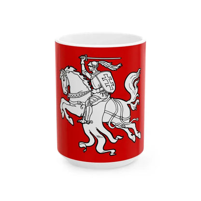 Flag of the Republic of Lithuania 1920s (Lithuania) White Coffee Mug 15oz - Go Mug Yourself
