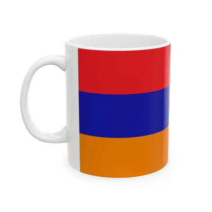 Flag of the Republic of Mountainous Armenia 1-2 aspect ratio (Armenia) White Coffee Mug - Go Mug Yourself