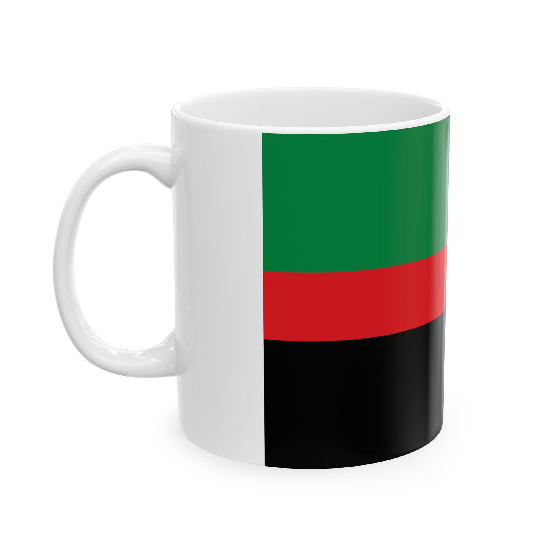 Flag of the Republic of New Afrika (United States) White Coffee Mug-Go Mug Yourself