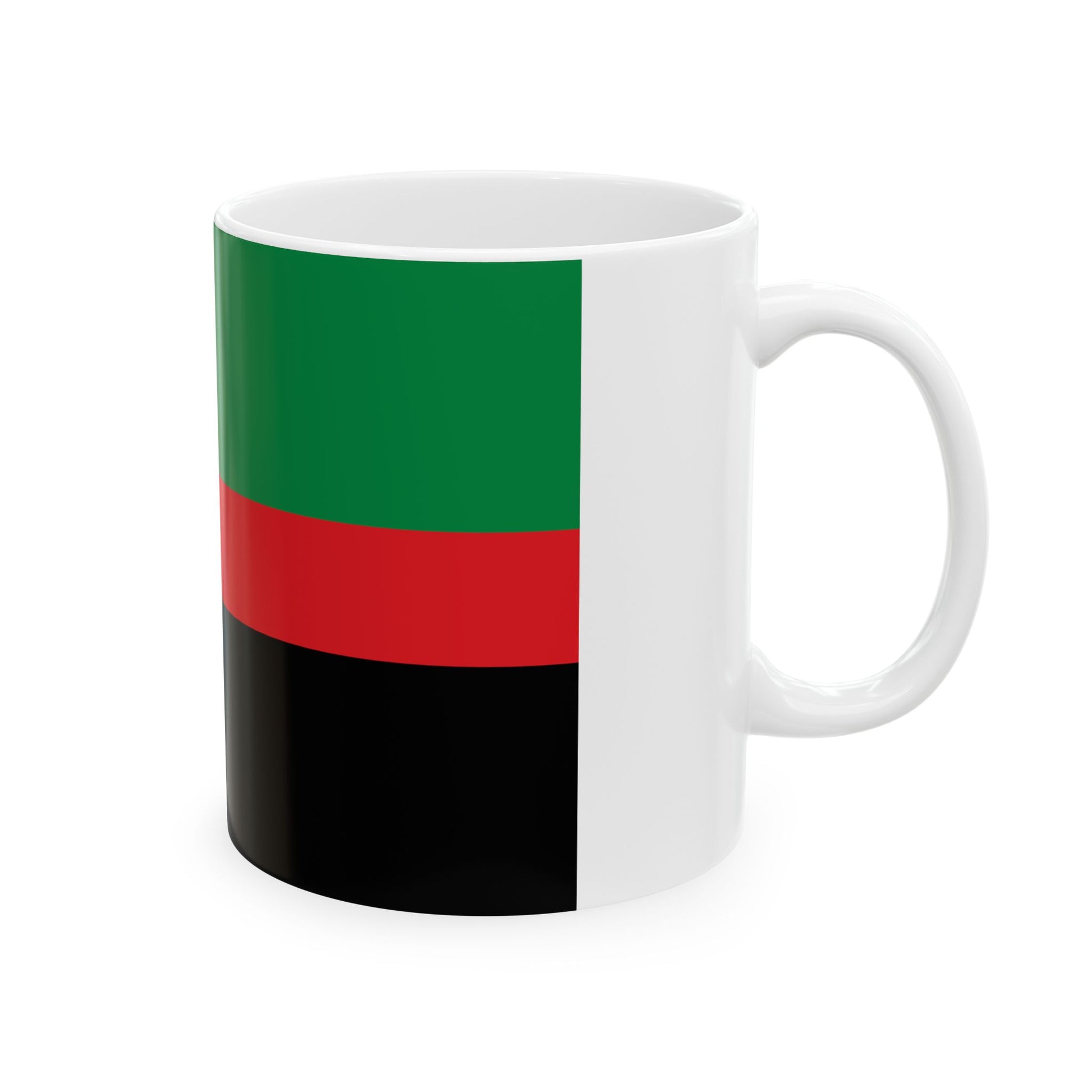 Flag of the Republic of New Afrika (United States) White Coffee Mug-Go Mug Yourself