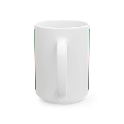 Flag of the Republic of New Afrika (United States) White Coffee Mug-Go Mug Yourself