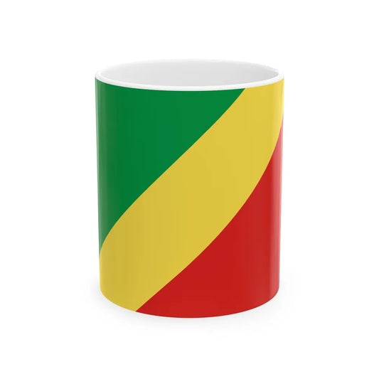 Flag of the Republic of the Congo (Congo) White Coffee Mug 11oz - Go Mug Yourself