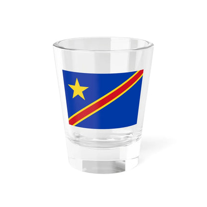 Flag of the Republic of the Congo Léopoldville 1963-1966 (Congo) Shot Glass 1.5oz 1.5oz - Go Mug Yourself