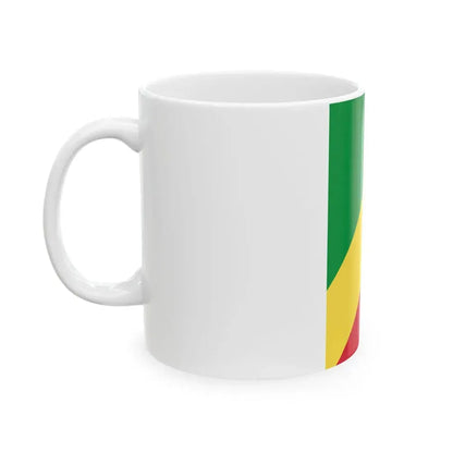 Flag of the Republic of the Congo vertical (Congo) White Coffee Mug - Go Mug Yourself