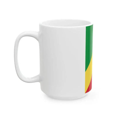 Flag of the Republic of the Congo vertical (Congo) White Coffee Mug - Go Mug Yourself
