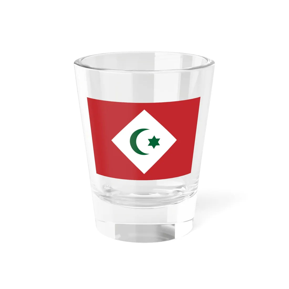 Flag of the Republic of the Rif Shot Glass 1.5oz 1.5oz - Go Mug Yourself