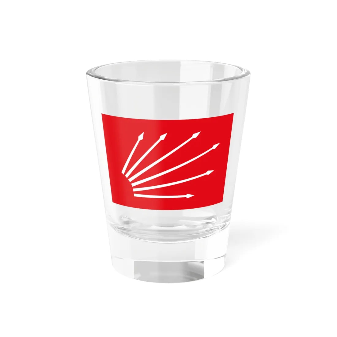 Flag of the Republican Peoples Party Turkey (Turkey) Shot Glass 1.5oz 1.5oz - Go Mug Yourself
