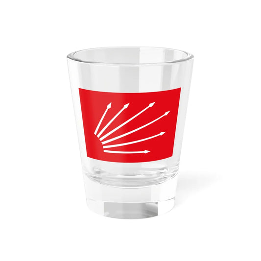 Flag of the Republican Peoples Party Turkey (Turkey) Shot Glass 1.5oz 1.5oz - Go Mug Yourself