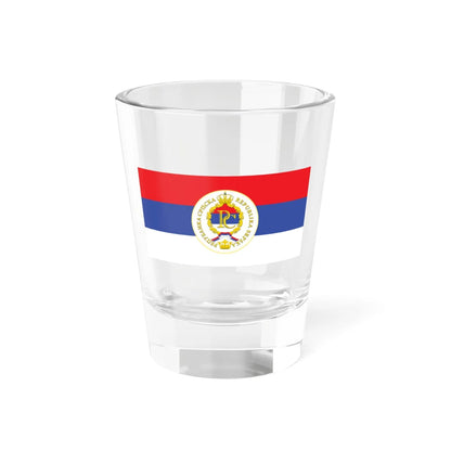 Flag of the Republika Srpska Defaced (Bosnia and Herzegovina) Shot Glass 1.5oz 1.5oz - Go Mug Yourself
