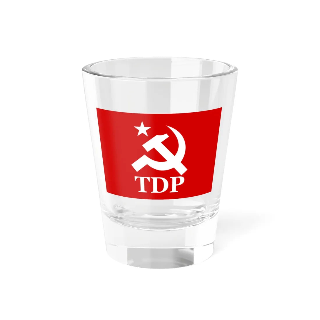 Flag of the Revolutionary Party of Turkey (Turkey) Shot Glass 1.5oz 1.5oz - Go Mug Yourself