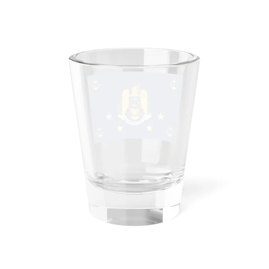 Flag of the Romanian Naval Forces Obverse (Oman) Shot Glass 1.5oz - Go Mug Yourself