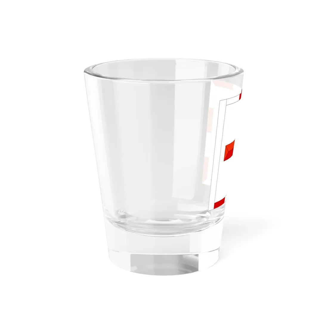 Flag of the Rouge Croix Pursuivant of Arms (United Kingdom) Shot Glass 1.5oz - Go Mug Yourself