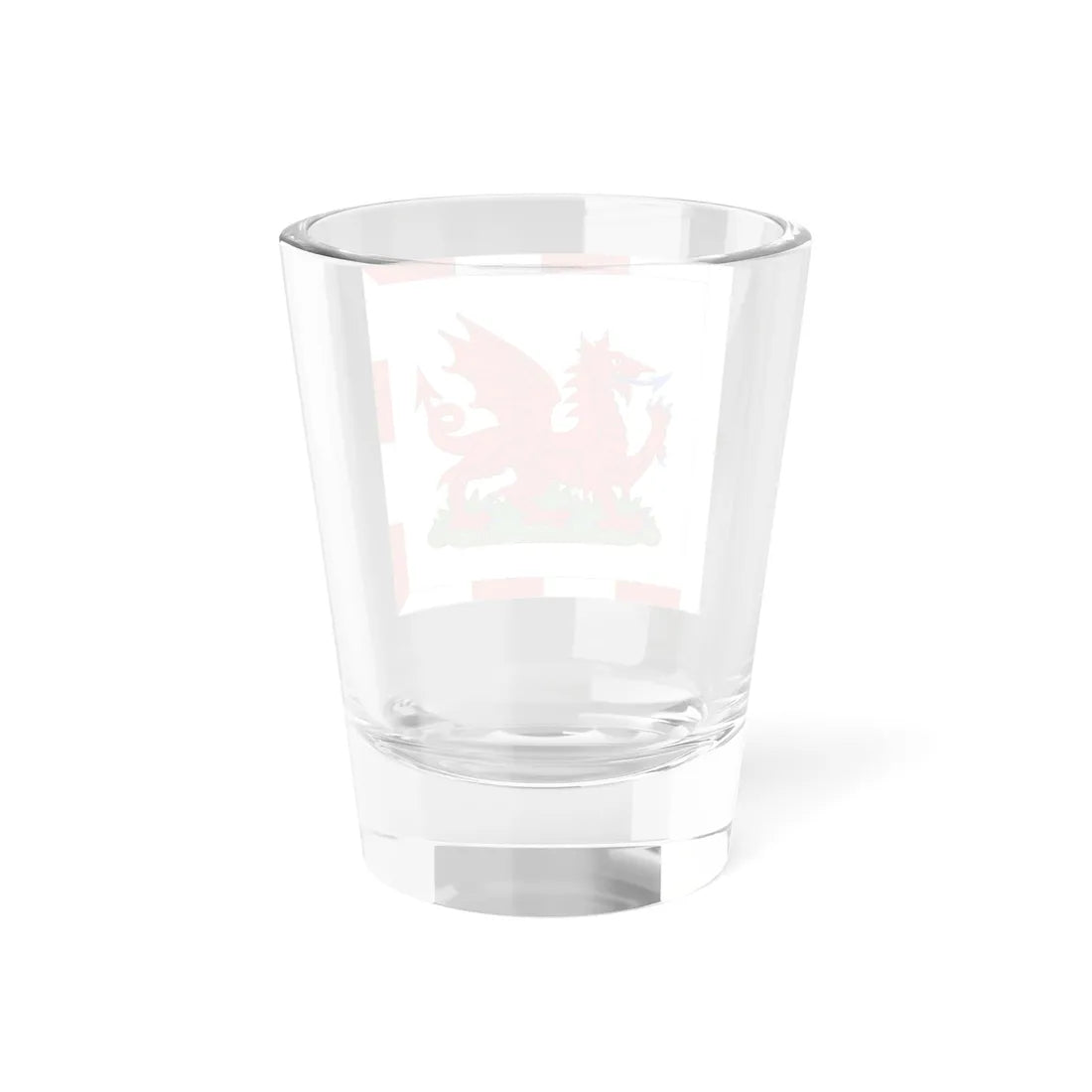 Flag of the Rouge Dragon Pursuivant of Arms (United Kingdom) Shot Glass 1.5oz - Go Mug Yourself