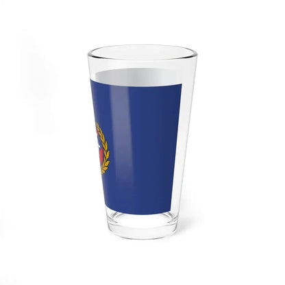 Flag of the Royal Bahrain Naval Force (Bahrain) Pint Glass 16oz - Go Mug Yourself