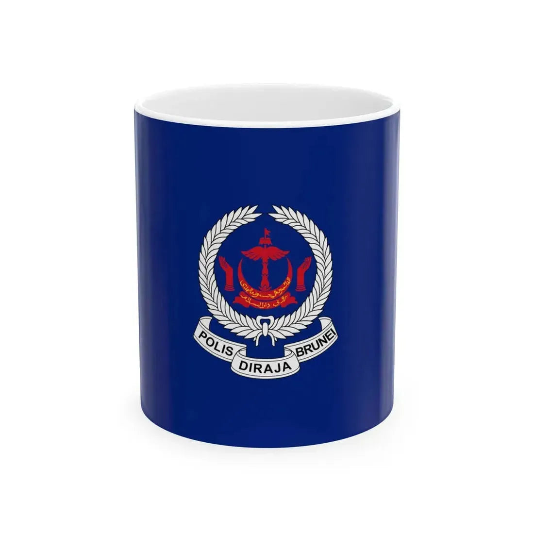 Flag of the Royal Brunei Police Force (Brunei) White Coffee Mug 11oz - Go Mug Yourself