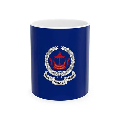 Flag of the Royal Brunei Police Force (Brunei) White Coffee Mug 11oz - Go Mug Yourself