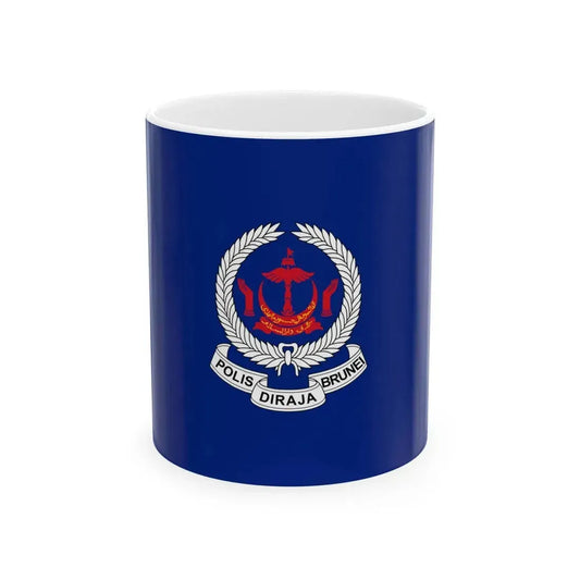 Flag of the Royal Brunei Police Force (Brunei) White Coffee Mug 11oz - Go Mug Yourself