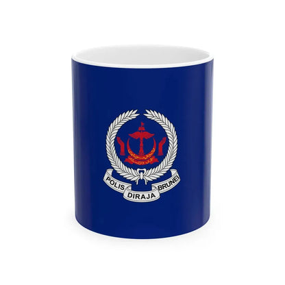 Flag of the Royal Brunei Police Force (Brunei) White Coffee Mug 11oz - Go Mug Yourself